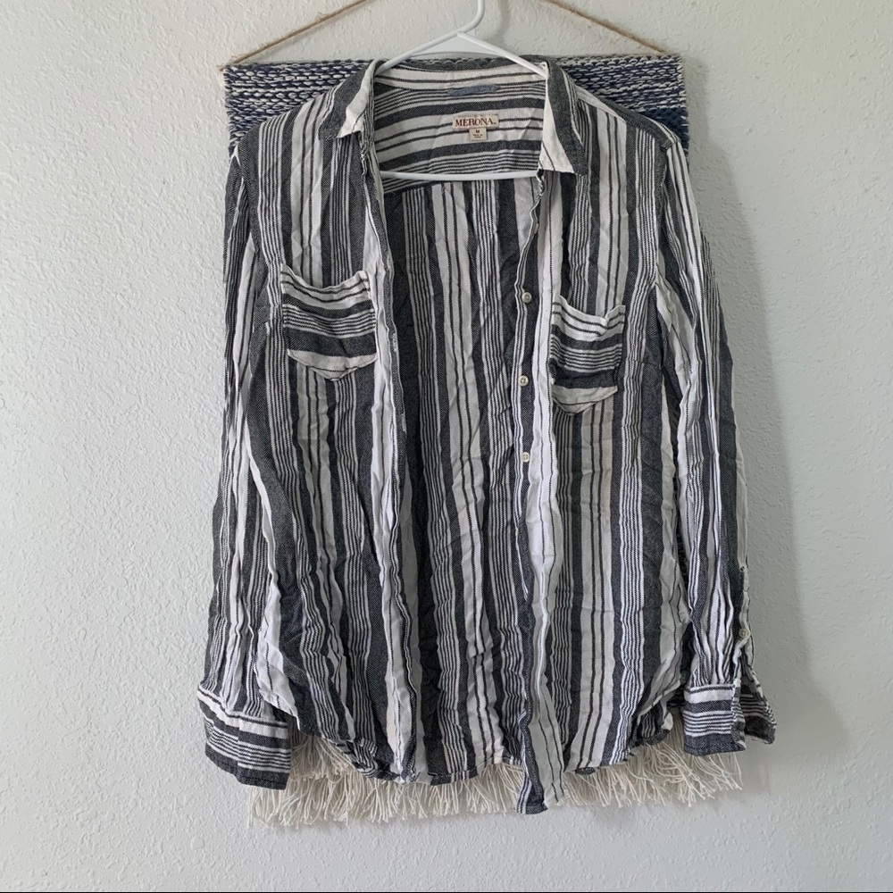 Striped Button Up